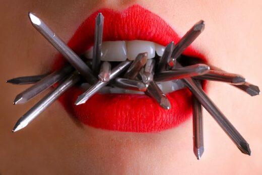 toxic red lips nails gossip backstabbing workplace